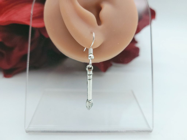 Pinsel Ohrringe silberfarben